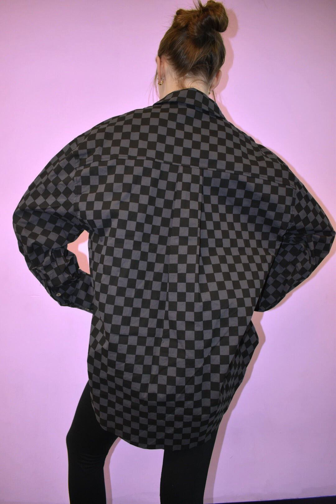 Just Too Easy Checkered  Top